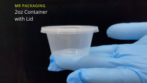 T200 2oz Round Container With Lid ( 100sets± ) 2 oz Disposable Plastic Sause Container - 50 ml - MW P200 - Bekas Bulat Sos