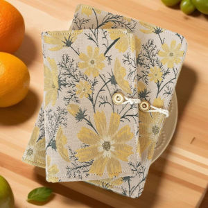 A5 A6 Size【Baoqingfang】Gesang Flower Soft Leather Artistic Notebook Loose Leaf Fabric Diary Book Handmade Stitching Notebook