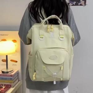 Simple Casual Backpack Large Capacity School Bag Travel Bag Canvas Shoulder Bag For Students Korean backpack for women waterproof schoolbag college style Dopamine Large Capacity bagpack