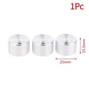 1Pc Silver Aluminum Volume Knob Cap Hole 6MM 25MM * 15MM Potentiometer Knob Cap.