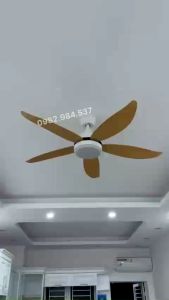 Quạt trầnQuạt trần 5 cánh không đèn lắp phòng khách-phòng ngủđộng cơ DC 6 tốc độ gió tích hợp điều khiển đảo chiều-Bảo Hành 5 năm