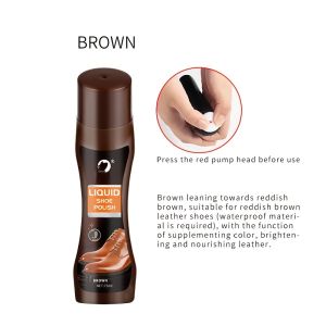 1pcs Liquid Shoe Polish with Brush HeadAvailable in Three Colors Neutral Brown Black Leather Care Cleaning Liquid Shoe Polish