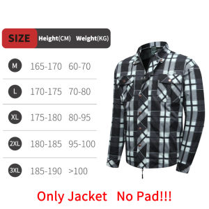 WOSAWE | WOSAWE Men Motorcycle Jacket Retro Motorcycle Checkered Shirt Autumn Motorbike Long Sleeve Jacket Business Leisure Plaid Shirts