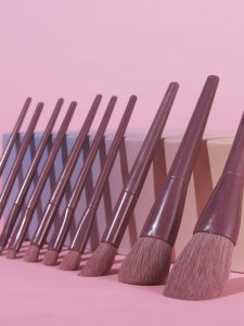 Beginner Friendly Rainbow Makeup Brush Set Student Ideal Beauty Tools Starter Kit Long Handle Multi Functional Brushes