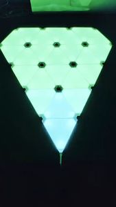 WIFI Bluetooth Triangle Lamps Quantum Atmosphere LED Night Light For Game Bedroom Decoration Creative Decorat Wall Lamps