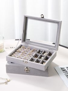 Hộp Đựng Trang Sức Bằng Vải Nhung Di Động Cao Cấp Mới Hộp Đựng Vòng Tay Hộp Đựng Nhẫn Hộp Đựng Khuyên Tai Hộp Đựng Trang Sức