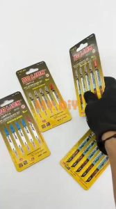 MYDIYHOMEDEPOT - 5PCS T SHANK JIGSAW BLADE T101AO-WOOD CLEAN CUT / T144D-WOOD STRAIGHT CUT / T244D- WOOD CURVE CUT / T118A-METAL OR PLASTIC FINE CUT