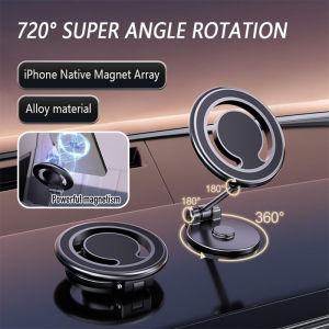 พร้อมส่ง ขาตั้งแม่เหล็กที่วางโทรศัพท์ในรถยนต์ แบบพับได้ โลหะผสมสังกะสี สําหรับ HOLDER เมาท์แม่เหล็กติดรถยนต์