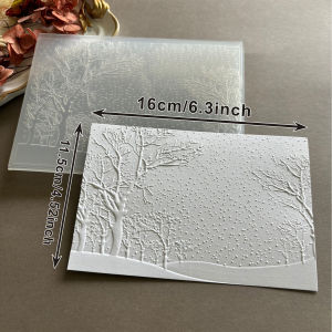 New 3D embossed folder - Dream Tree themed with holiday elements in plastic material - suitable for DIY handicrafts collages