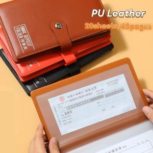 Leather Bill Storage Book Money Organizers PVC Inner Bag Envelope Cash Stuffing Savings