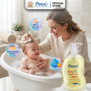 Pureen Baby Head To Toe Wash with Pro-Vitamin B5 & Vitamin E 750ml x 12 bottles (Carton Pack)
