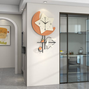 นาฬิกาแขวนผนังควอตซ์สไตล์นอร์ดิกสมัยใหม่แบบมินิมอลนาฬิกาแฟชันไร้เสียงห้องนั่งเล่นบ้านร้านอาหารตกแต่งทางเข้าขนาด 40*66 ซม