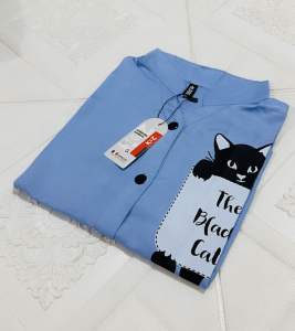 KEMEJA ANAK RAYON TUWIL MEONG 2-12THUN//KEMEJA TERBARU