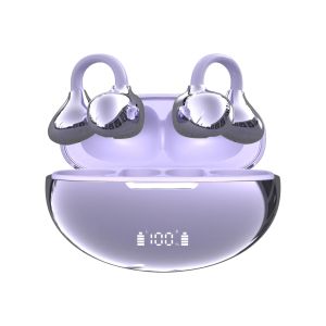 Clip-Style Bluetooth Earbuds Pressure-Free Comfort Fit Premium Noise Canceling Long Battery Life with Built-In Mic