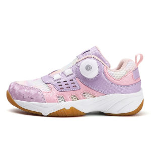 Childrens Badminton Shoes Carbon Plate Anti-Slip Wear-Resistant Shock Absorption Sports Shoes Boys Girls Training Shoes