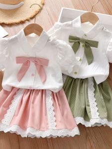 Bộ Đồ Trẻ Em Mùa Hè Thời Trang Cho Bé Gái Bộ Đồ Cotton Phong Cách Hàn Quốc Cho Bé Gái Từ 6 Tháng Đến 9 Tuổi Bộ Đồ Hai Mảnh