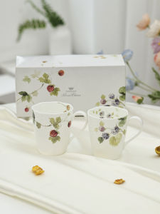 Narumi Lucys Garden Bone China Mugs Couple Set Gift Box Japanese Style Ceramic Cups Adult Drinkware Field Style 301mL-400mL