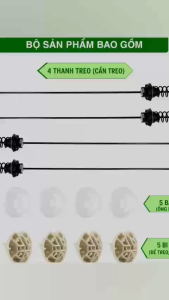 Bộ 4 Ty Treo Máy Giặt Whirlpool 60cm