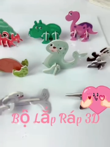 200 Ghép Hình 3D Rèn Luyện Logic Trí Não Quan Sát Khéo tay. Nhiều Chủ đề Dành Cho Bé vpp kim đông