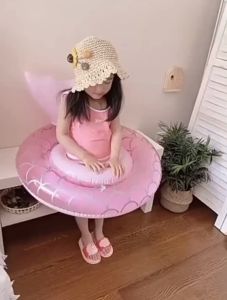 Kids Swimming Ring Inflatable Mermaid Swim Ring Life buoy Underarm Armpit Floater For Baby with Seat