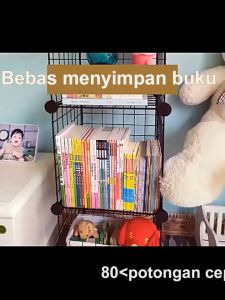 RAK SUSUN SERBAGUNA RAK BUKU BESI RAK SERBAGUNA RAK TOYS STORAGE BOX LEMARI BUKU SUSUN LEMARI MAINAN RAK RAKIT SUSUN TEMPAT PENYIMPANAN BUNGA RAK POT BUNGA RAK SUSUN BESI RAK SERBAGUNA MULTIFUNGSI RAK MAINAN