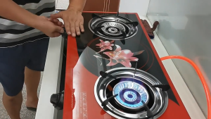 เตาแก๊ส2หัว 5.2KW ประหยัดพลังงาน เตาแก๊ส ปรับไฟอัตโนมัติ เตา วาล์วหัวทองแดง ทำความสะอาดง่าย Tixx gas stove