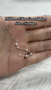 MILLENNE Match The Stars Libra Constellation Silver Necklace with 925 Sterling Silver (MLP-01)