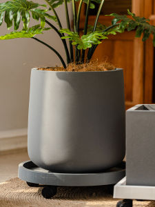 Flower Pot Nordic Simple For Home Large Magnesium Clay Pot Cement Ceramic Flowerpot Accessible Luxury Fancy Green Plant Pot Flower Pot