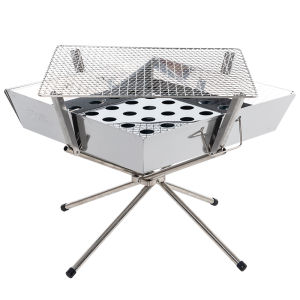 Mobi Garden | Portable Foldable Outdoor Fire Pit Stainless Steel Grill