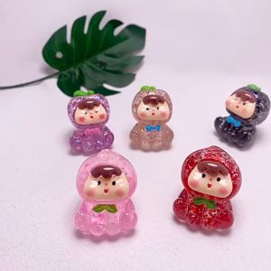 Combo 8 charm túi mù moi moi trái cây kim tuyến có thể phát sáng được trong bóng tối có thể làm quà tặng cho các bé - Tiệm Nhà Sóc