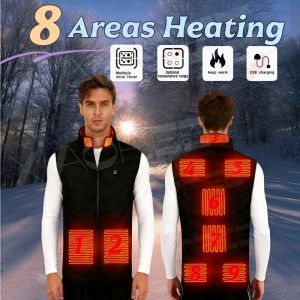 28 Areas Heated Vest Men Jacket Heated Winter Womens Electric Usb Heater Camping Jacket Man Thermal Vest Body Warmer Coat 6XL