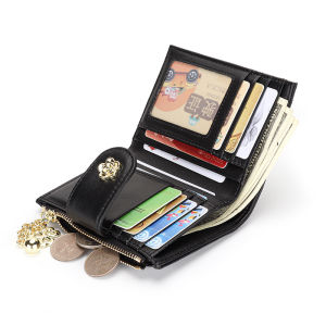 Smart King New Ladies Short Purse Genuine Leather Wallet Sheepskin Quilted Rhombus Women Coin Purses Wallets Card Holder Clip