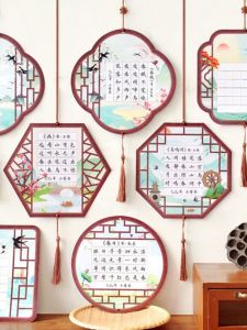 Bút Chì Cứng Thi Đấu Thiền Tập Giấy Biểu Diễn Trưng Bày Chữ Hán Phong Cách Truyền Thống Mùa Xuân Hoa Cửa Sổ Chữ Thất Ngũ Tám Ngũ