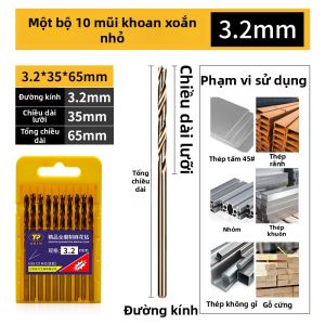 Mũi Khoan xoắn Cobalt 3.2mm