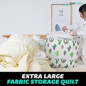 Extra Large Fabric Storage Quilt Beam Mouth Storage Basket