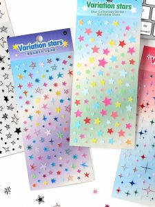 Decorative Colorful Star Stickers 3D Embossing