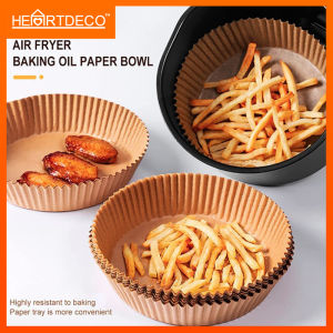 【Ready Stock】50pcs 20cm Air Fryer Disposable Baking Paper Non-Stick Steamer Round Parchment Paper Liners Air Fryer Paper Kertas Air Fryer 空气炸锅专用纸 空气炸锅油纸 烘焙紙