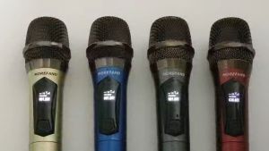 Rechargeable Wireless Karaoke Microphone Handheld Mic Dual UHF Portable Dynamic with Receiver Set Fast connection