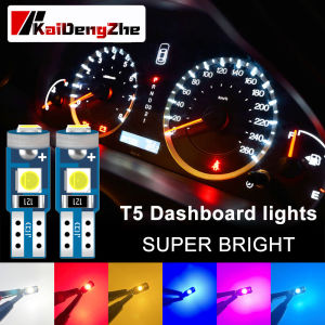 10 Pcs T5 3SMD 3W 12V Car Meter Bulb Car Interior Light Dashboard Light Auto Side Light Car Roof lamp 3030 LED Light 12V Instrument Gauge Lamp