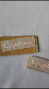 Decal Stiker Sticker Inlay Pearl Epiphone Font Headstock Veneer Gitar