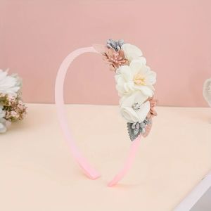 2026 Korean Baby Headband Fabric Flowers Girls Headbands Kaid Hair Band Headwear Children Hair Accessories Photography Prop