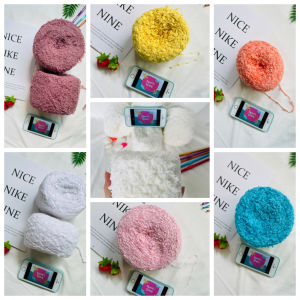 Yarn_Len sợi bông xù - Mi Pompom - Mi Xù đốm - Sợi Thu Đông (Siêu nhẹ - Siêu ấm - Trang trí sản phẩm hay chập cùng sợi khác)