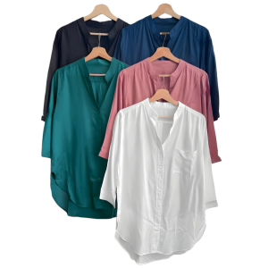 Baju Kemeja Wanita Lengan Panjang Katun Toyobo Oversize Terbaru