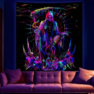 VIKAMA Halloween Dark Reaper Tapestry Viper Skeleton Legion of Stars Gaming Room Escape Room Decoration Cyberpunk