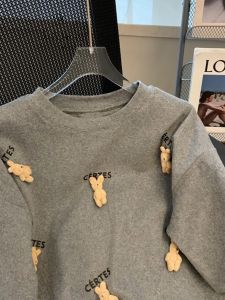 Extra Large Size Bear T-Shirt for Men Casual Loose Fit Short Sleeve Breathable Cotton Summer Top Fashionable Versatile Basic