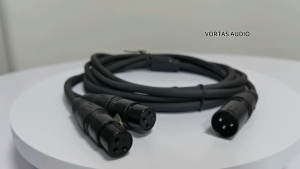 Anti-Interference Gold-Plated XLR Male to Dual XLR Female Audio Cable Professional Balanced Transmission