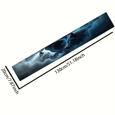 1PC Dual Chủ Đề Sói Chống Thấm Nước Vinyl Bền Xe Phía Trước Kính Chắn Gió Miếng Dán Cho Xe Tải SUV Sáng Tạo Trang Trí Cửa Sổ Decal