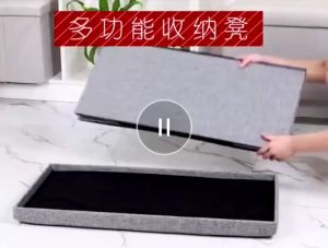 xtra Large 76x38x38CM Foldable Ottoman Stool Storage Large Size Home Living Storage Box Stool Storage Box Foldable Storage Ottoman Fabric Foot Stool Seat Footrest Folding Storage Box