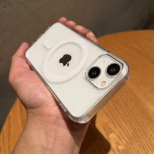 Attractive High Transparent Acrylic Wireless Charging Compatible Magnetic Magsafe Phone Case for  13 Mini Simple Design