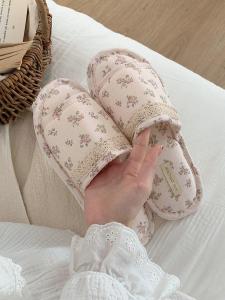 XIXITIAO | Vintage Floral Sweet Home Floor Slippers